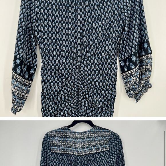 Veronica Beard Zaria Long Sleeve Mini Dress Ruched Floral Silk Bodycon US 0 - Picture 8 of 11